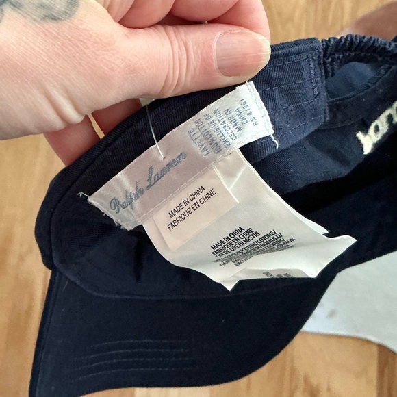 NWT Ralph Lauren Toddler Navy Baseball Cap with Cream Polo Pony - Picture 3 of 4
